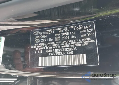 2024 Hyundai Elantra Sel из США, поврежденный, VIN KMHLS4DG5RU828603